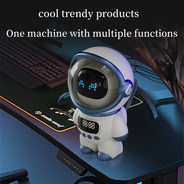 New portable wireless audio speaker, Smart Astronaut Bluetooth speaker with nightlight, FM radio, subwoofer, music speaker - Image 4