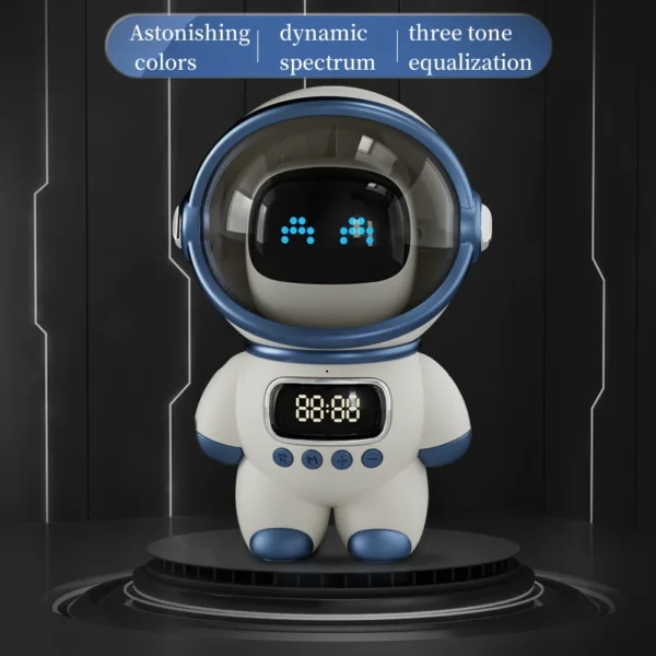 New portable wireless audio speaker, Smart Astronaut Bluetooth speaker with nightlight, FM radio, subwoofer, music speaker - Image 3